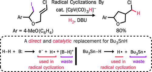 CpVCO₃H– radical cyclization 